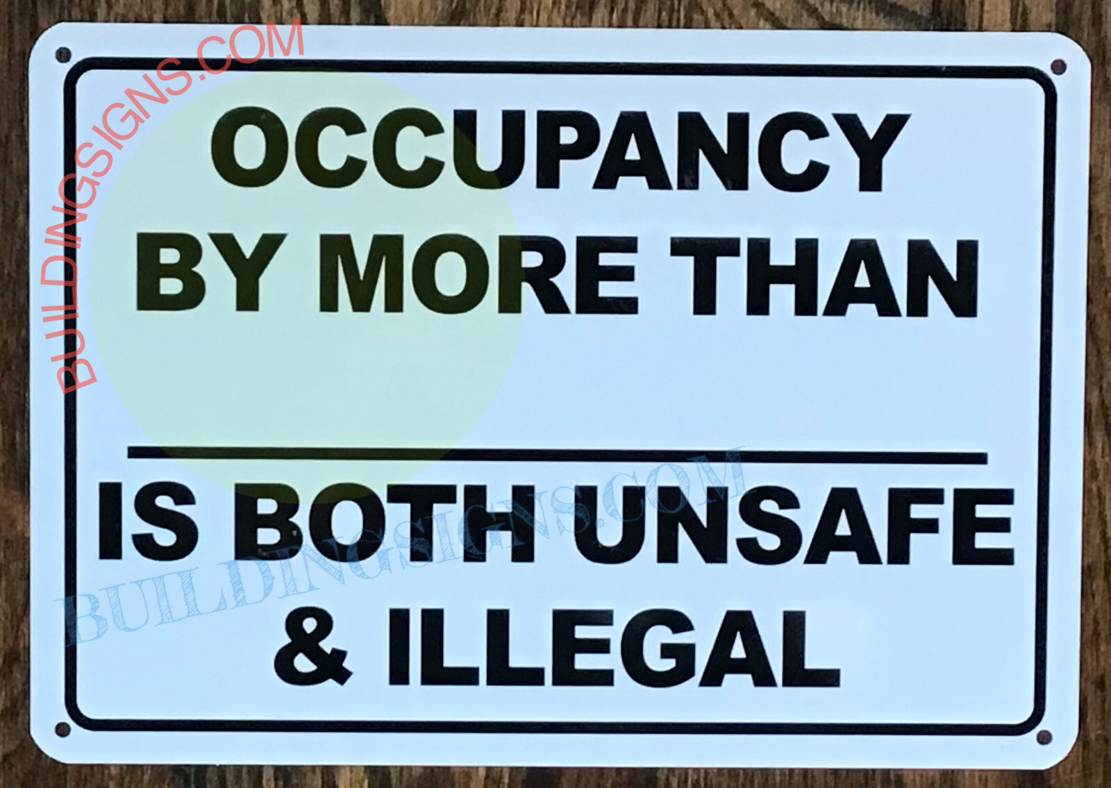 OCCUPANCY BY MORE THAN SIGN (7X10,WHITE,ALUMINUM)