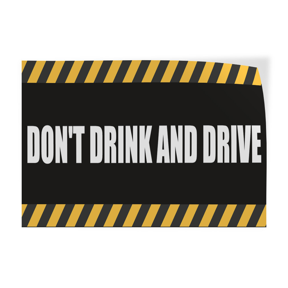 Decal Stickers Don&rsquo;T Drink and Drive Vinyl Store Sign Label Restaurant & Food
