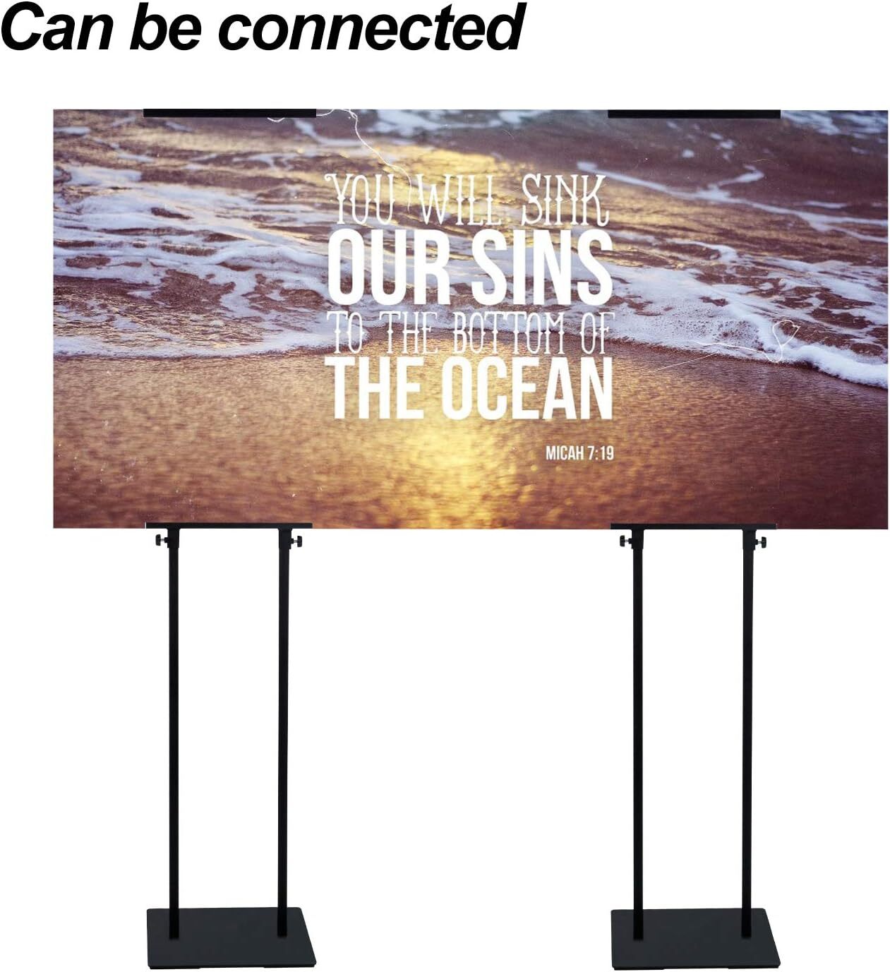 Heavy Duty Poster Stand with Non-Slip Mat Base, Adjustable Pedestal Sign Stand