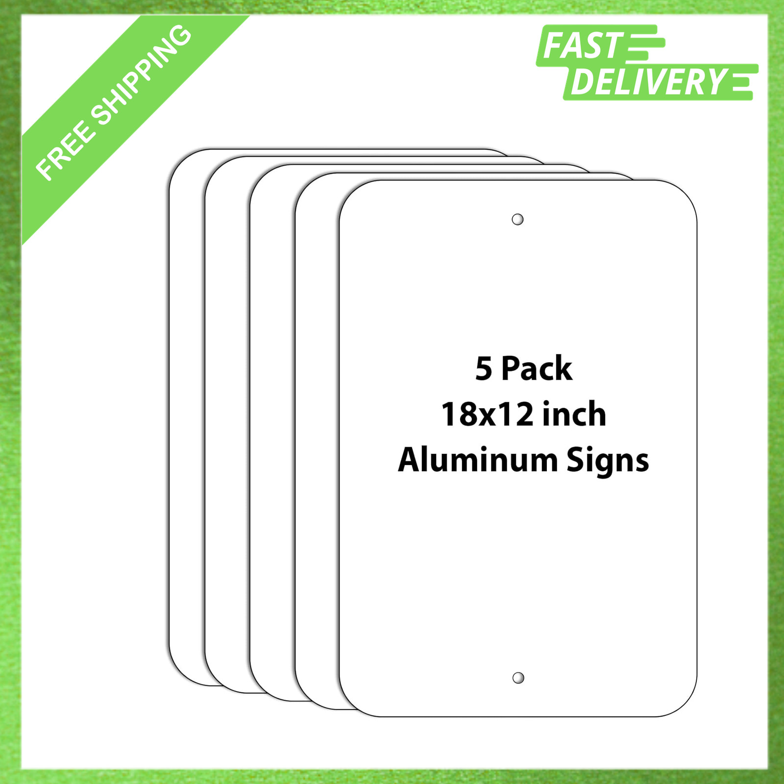 White Metal Sign Blanks 18×12 Inches Aluminum Weatherproof Heavy Duty