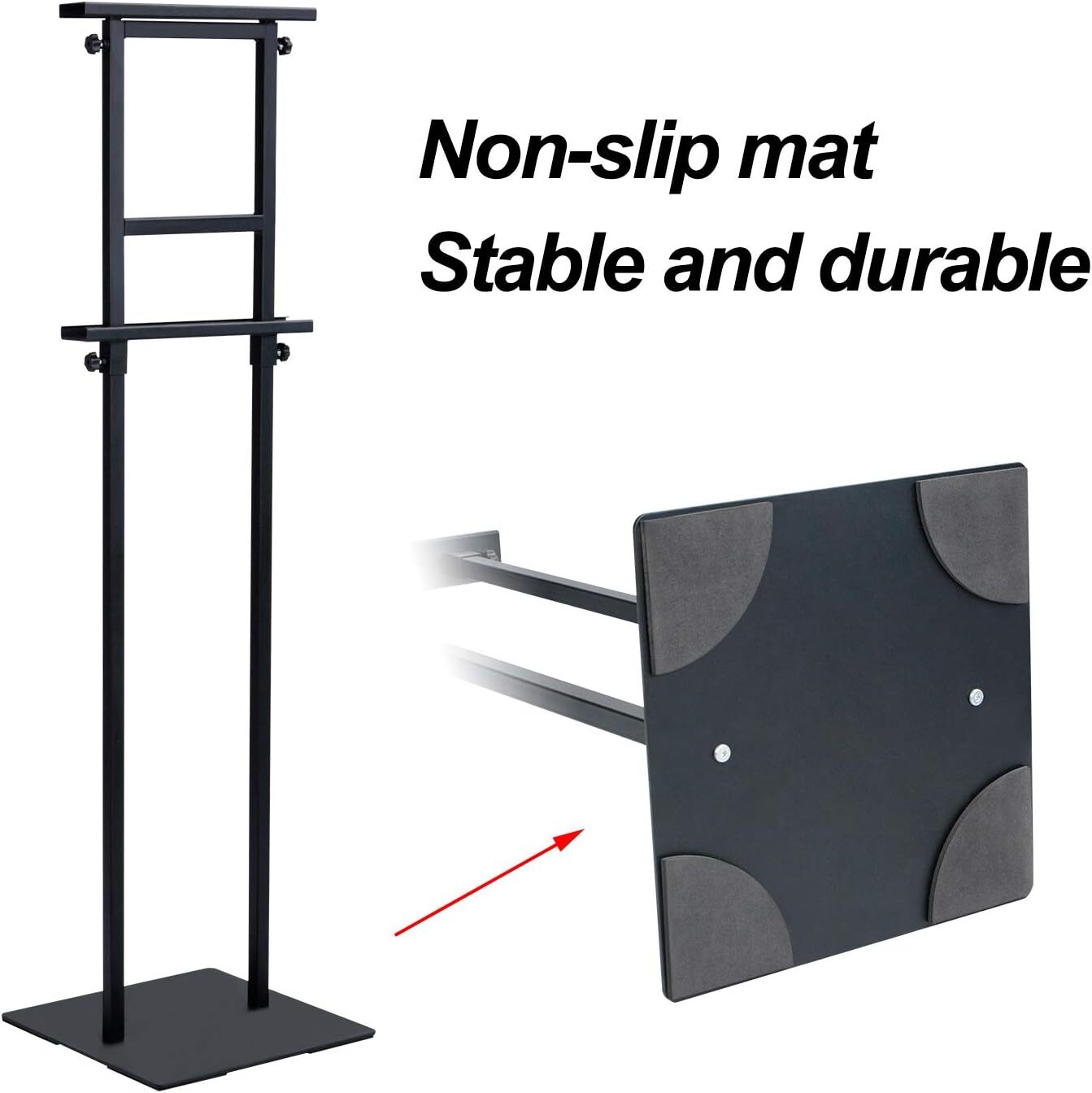 Heavy Duty Poster Stand with Non-Slip Mat Base, Adjustable Pedestal Sign Stand
