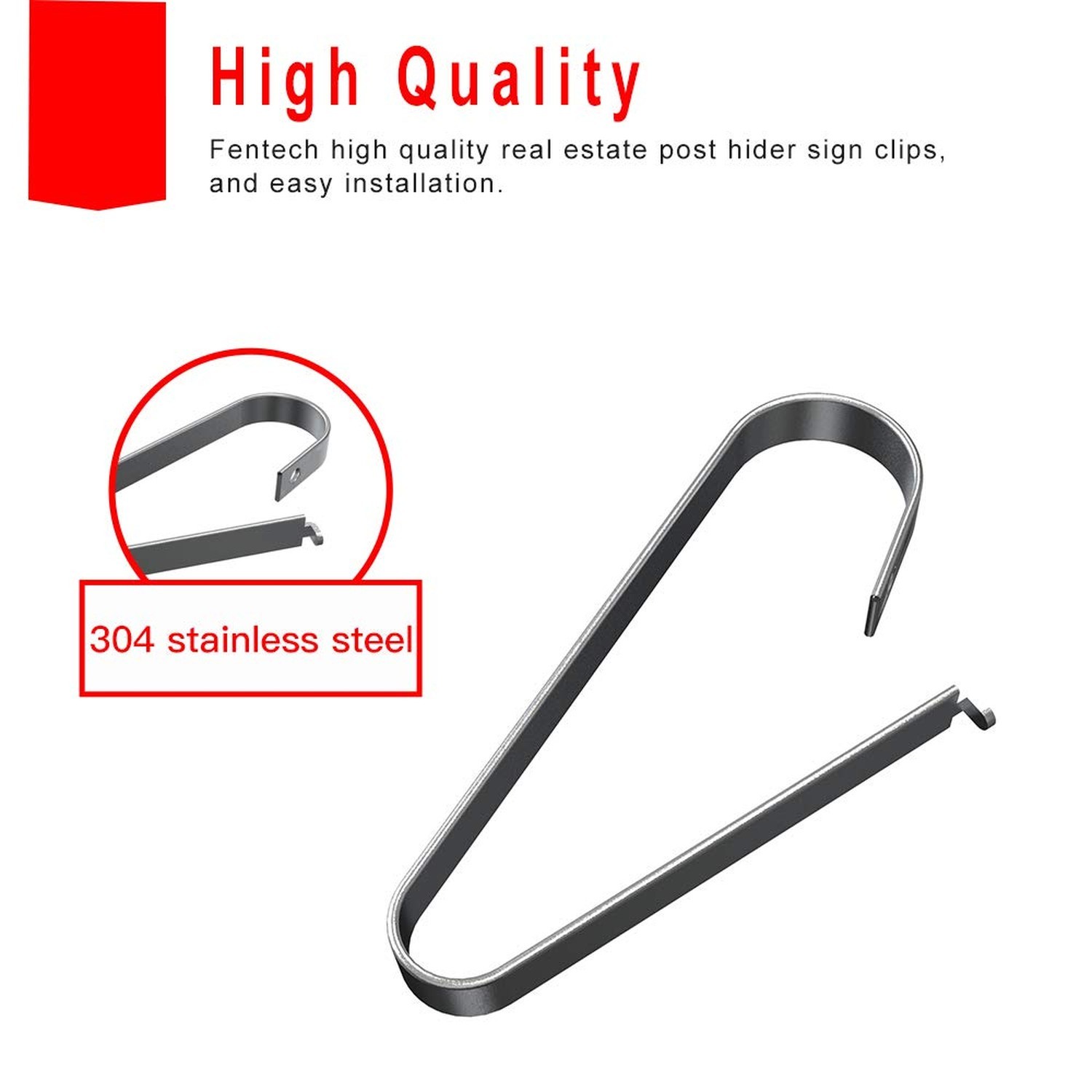 Real Estate Sign Clips, Sign Rider Clips for Hanging Signs (Qty 55) 1