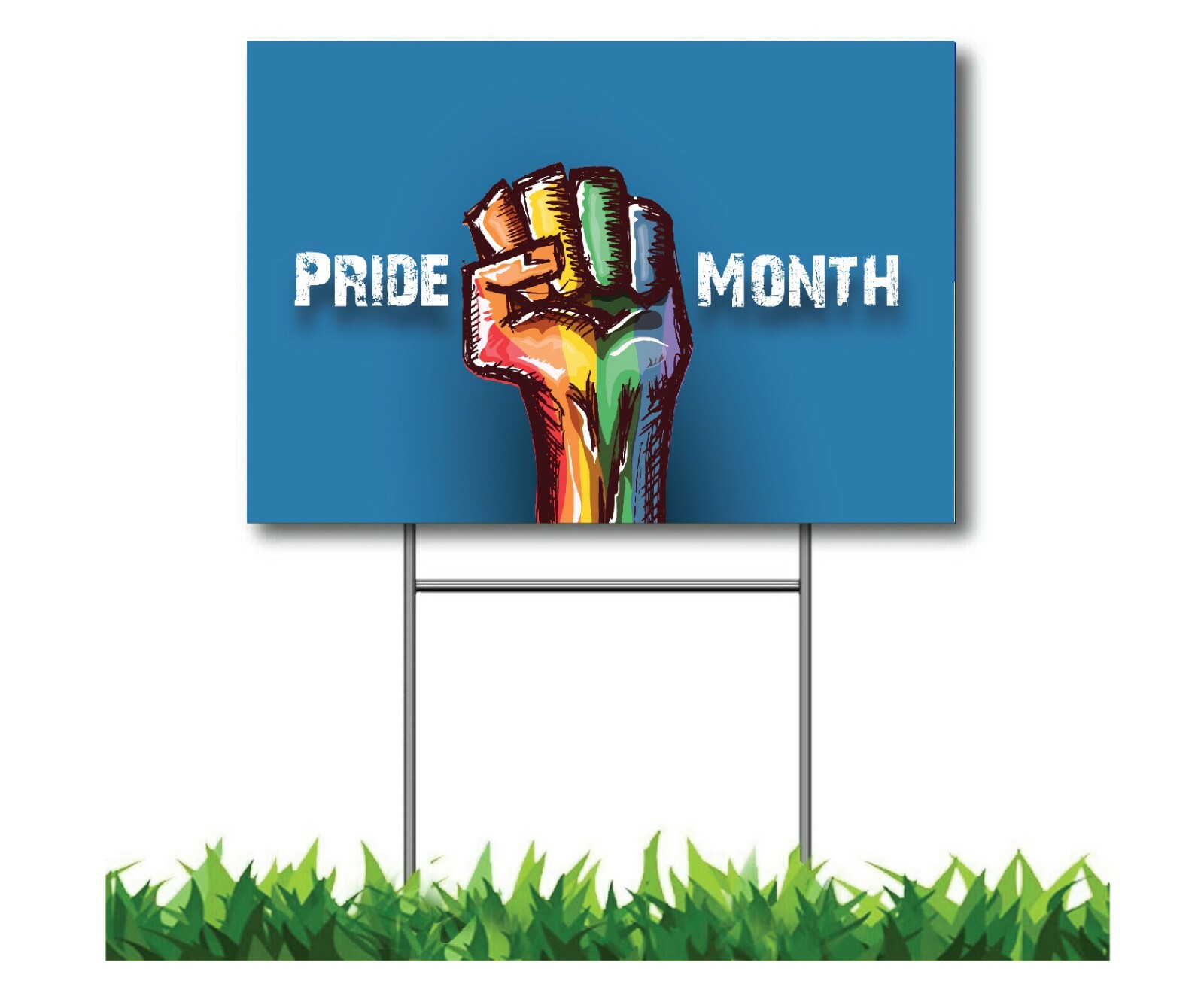 LGBT GAY Pride 12×18&Prime; YARD SIGN WITH FREE STAKES MADE IN USA FAST SHIPPING