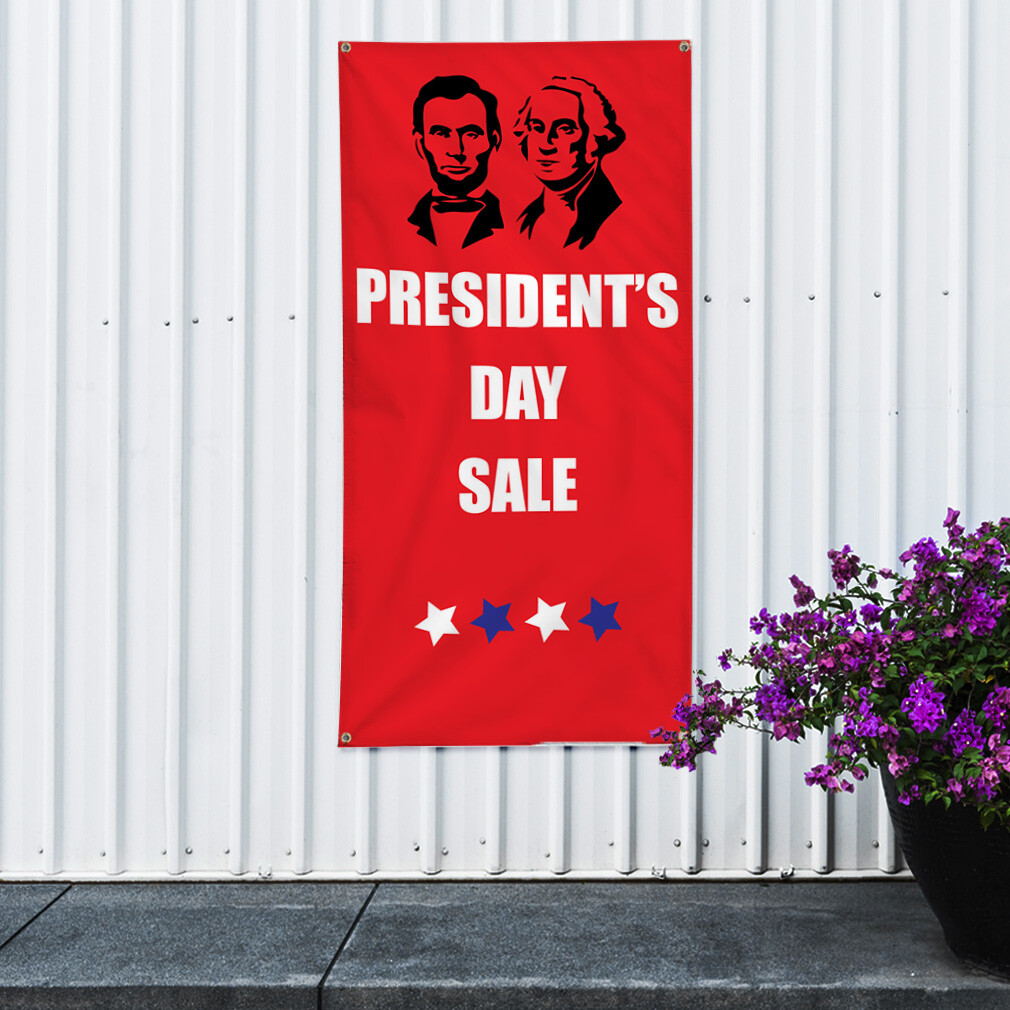 Vertical Vinyl Banner Multiple Sizes Presidents Day Deal Business Outdoor
