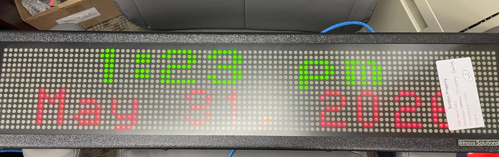 Inova Solutions OAX2-CS LED Message Display Sign PoE Ethernet Tested