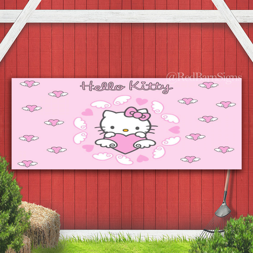 Hello Kitty 03 Indoor Outdoor Banner Sign with grommets