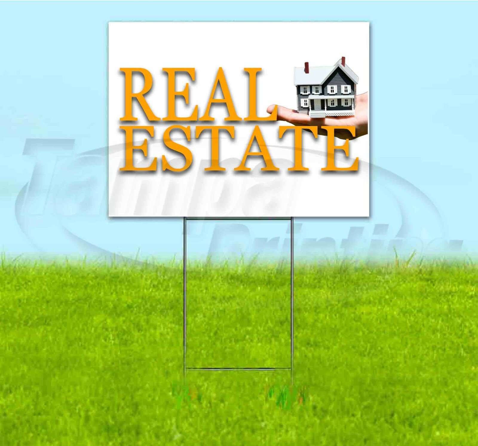 REAL ESTATE 18×24 Yard Sign WITH STAKE Corrugated Bandit USA BUSINESS REALTY