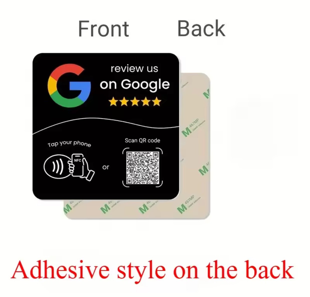 Social Review Tap Card | NFC Contactless QR Code | Unlimited Use Review Cards