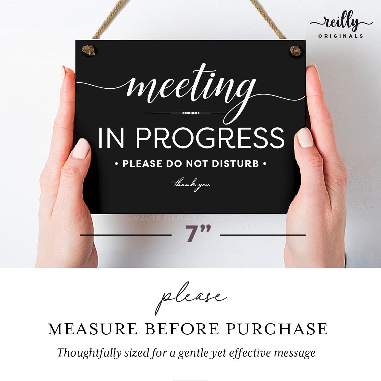 5×7 Inch Meeting in Progress Do Not Disturb Sign ~ Exclusive Value Series wit…