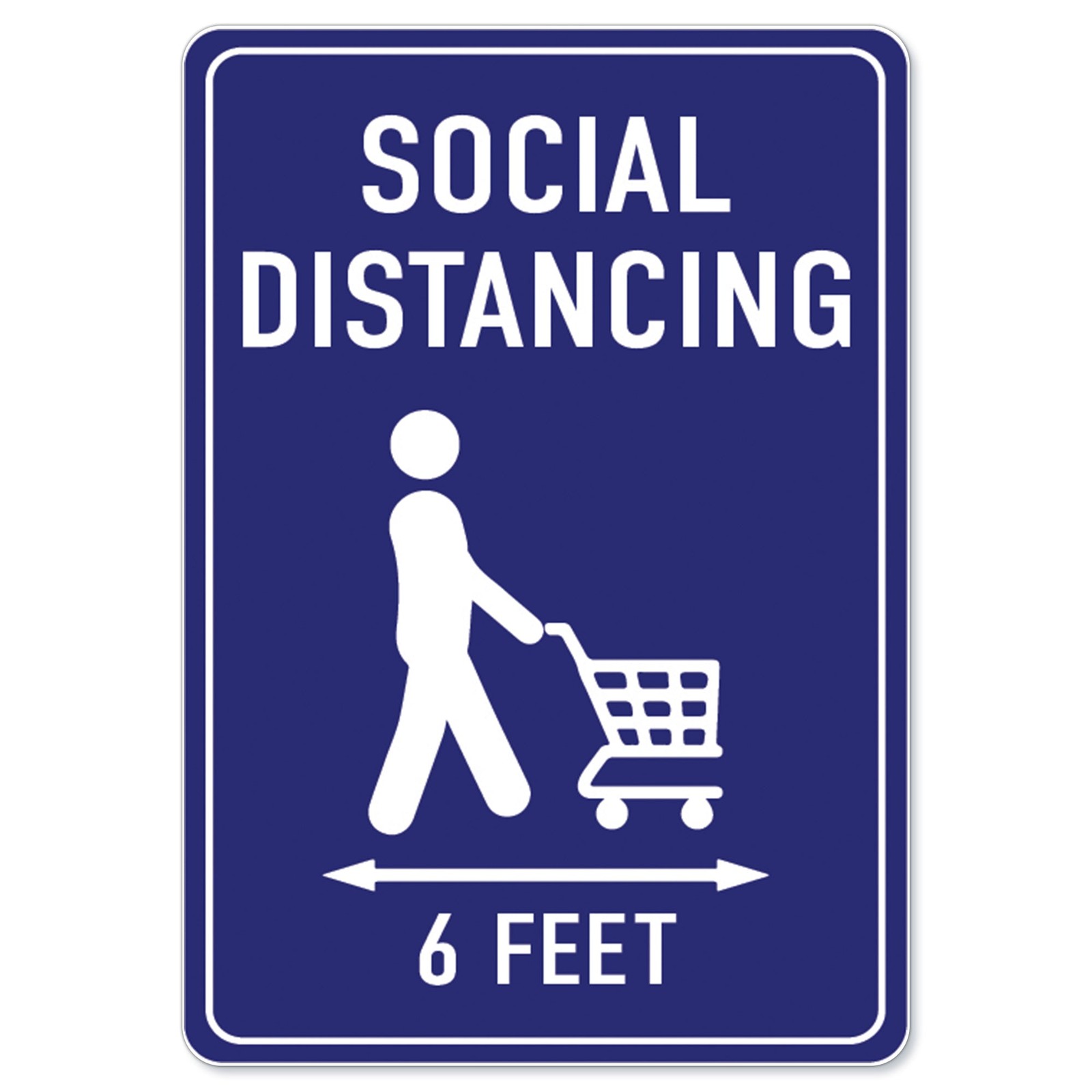 Social Distancing 6 Feet OSHA Notice Sign Metal Plastic Decal
