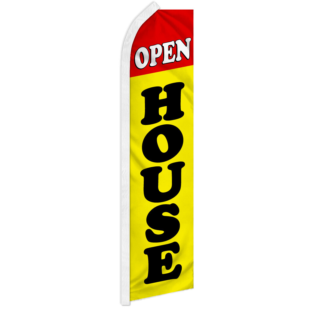 Open House Swooper Feather Flutter Flag Realty Real Estate Flags