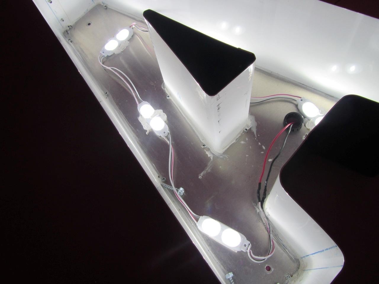 « A  » Front Lit 11&Prime; x 19&Prime; Channel Letter Sign 12V White LED Mesh Acrylic Front