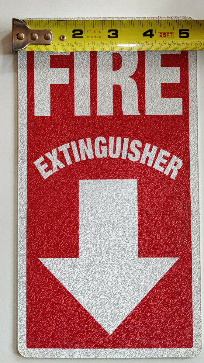 Plastic Fire Extinguisher Sign / Panel 5-1/8 » x 9-5/8 »