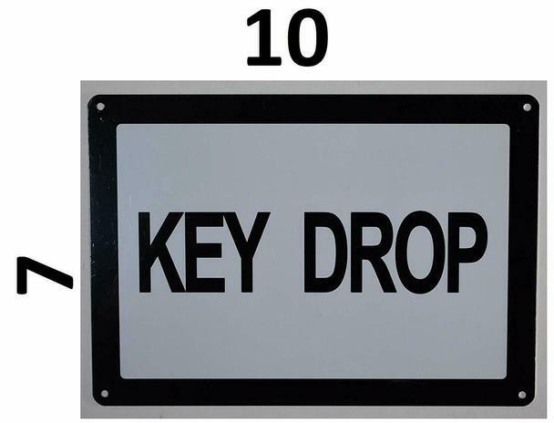 Key Drop Sign (White, Rust Free , 7×10)–REF24-1027