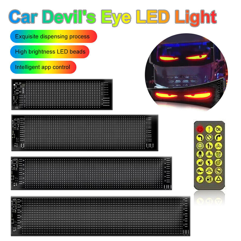 LED RGB Car Eye Sign Animation Matrix USB Panel DIY Programmable Bluetooth LED