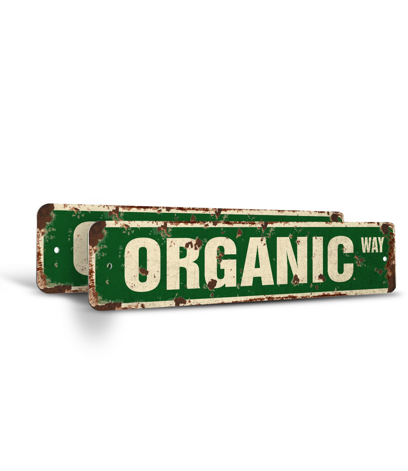 ORGANIC Vintage Style Street Sign health food organically grown vegetarian