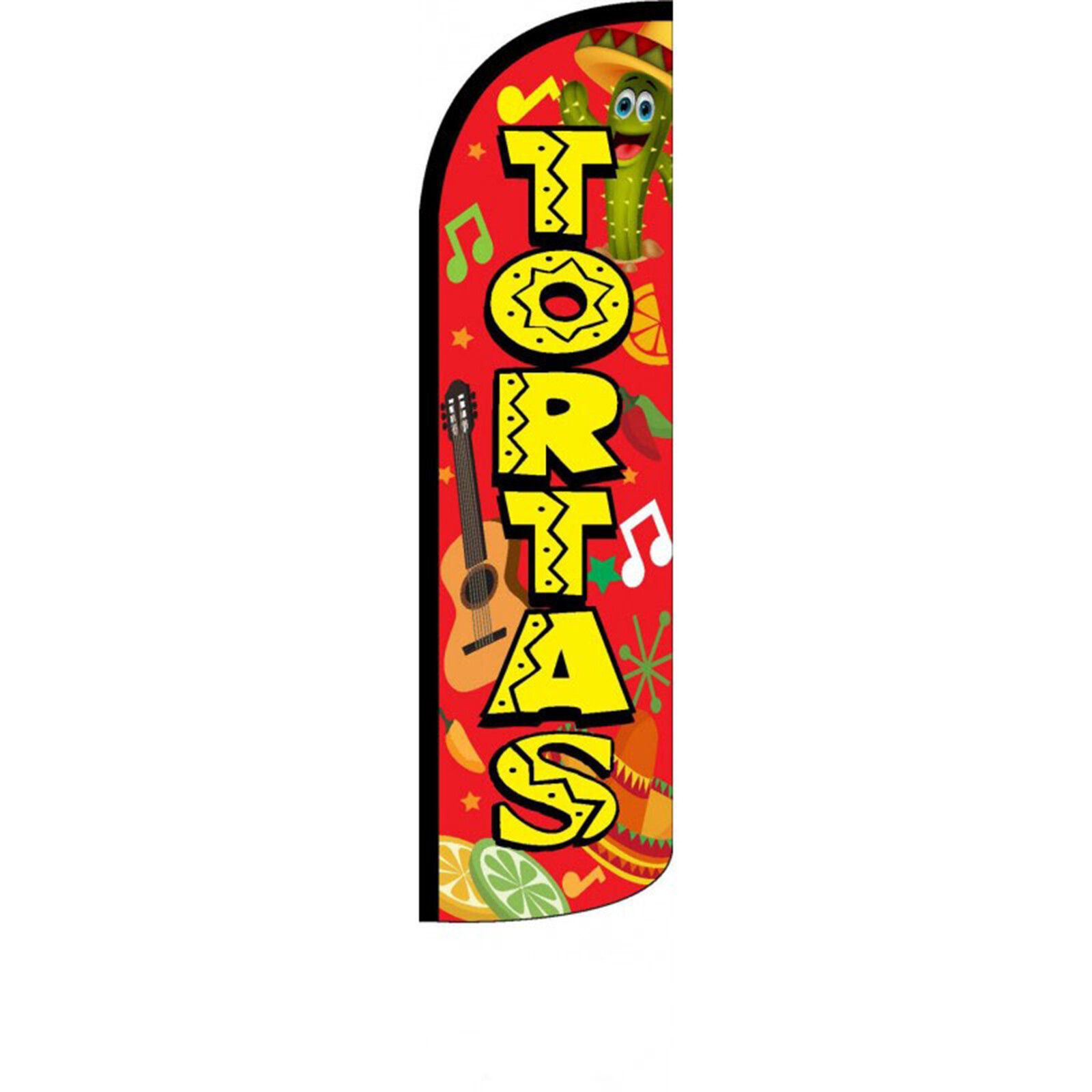 Tortas 2 1/2 ft X 11 1/2 ft Windless Swooper Flag (Hardware Not Included)