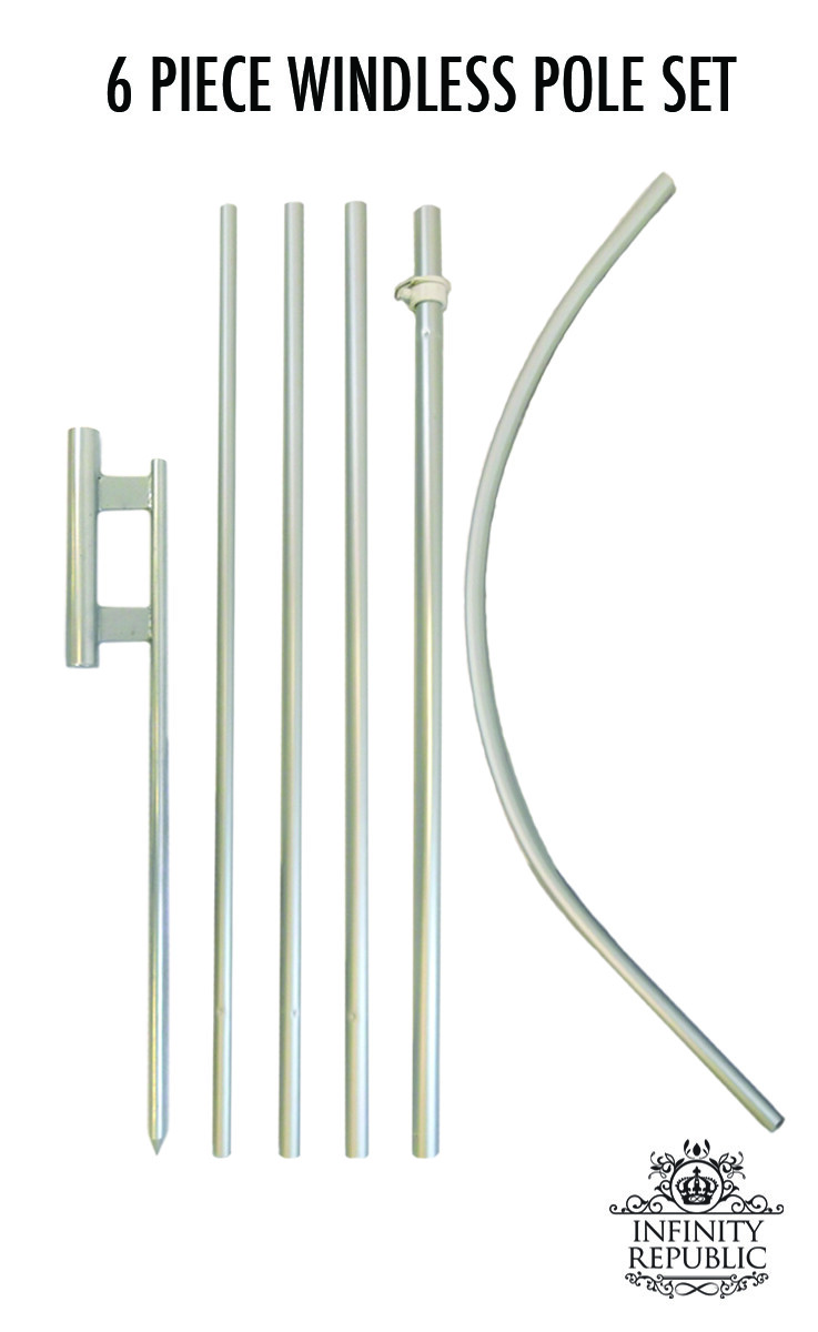 Big Holiday Sale Full Curve Windless Swooper Flag Pole Kit Christmas Sale