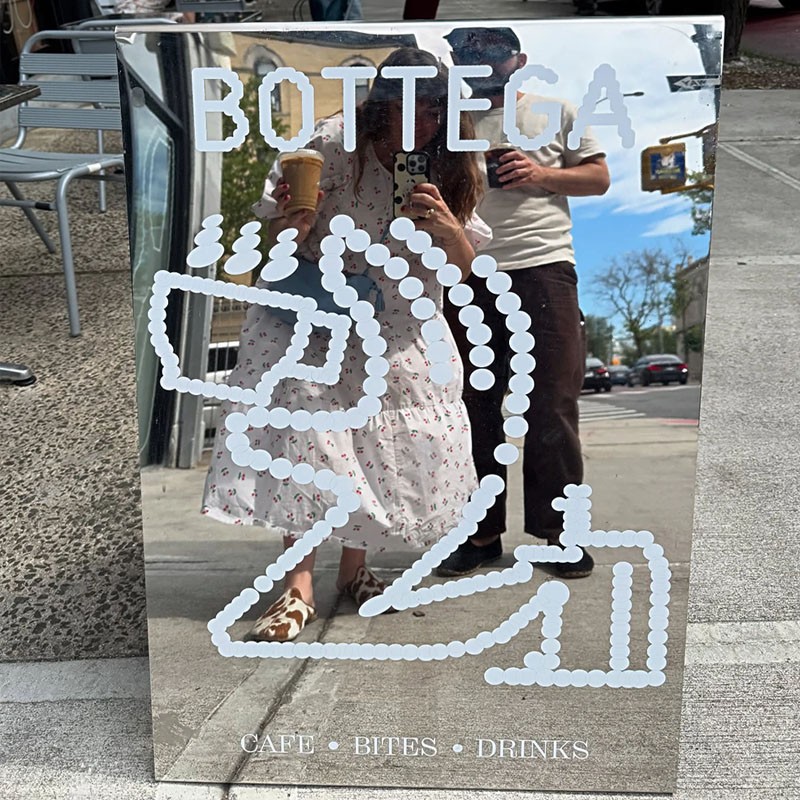 Custom A-Frame Sidewalk Sign Double-Sided Stainless Steel Outdoor Display