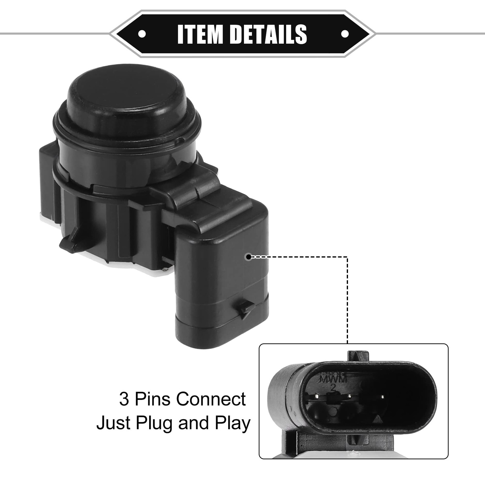 4 Pcs PDC Reverse Parking Assist Sensor Compatible for Dodge Durango 2018-202…