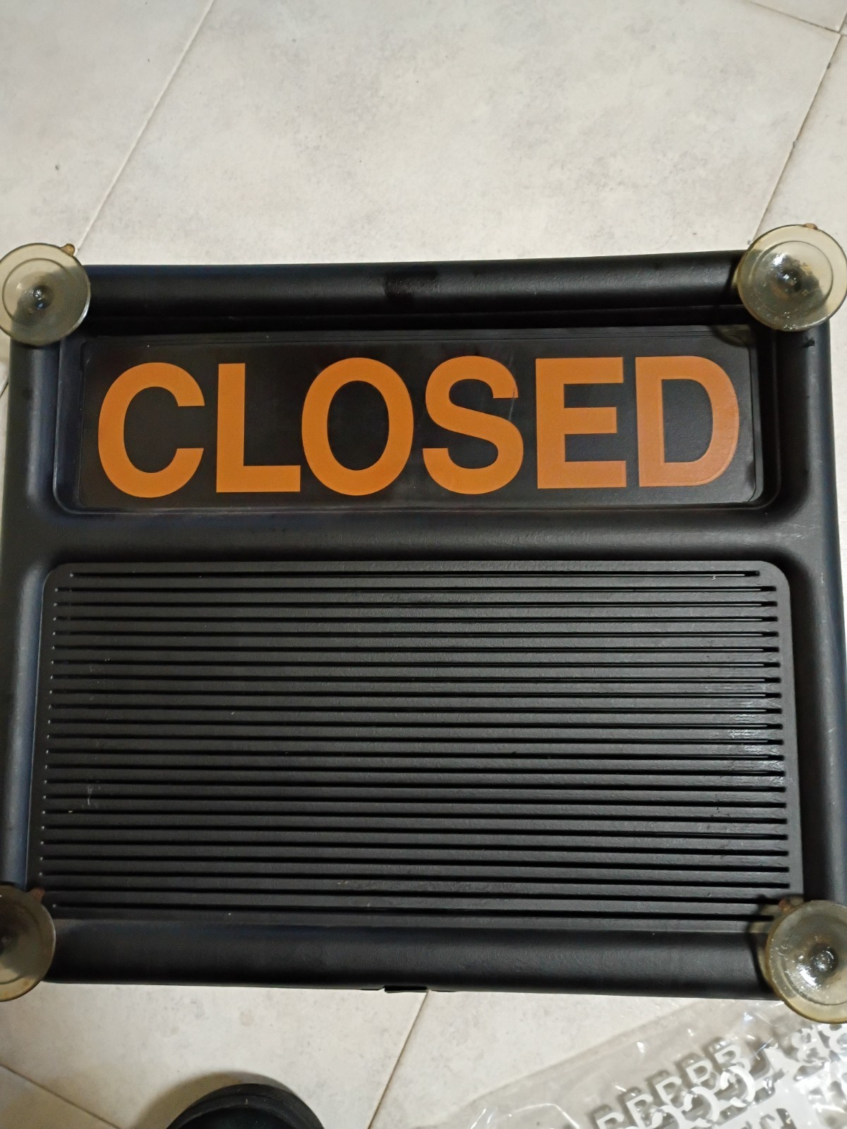 Quartet Open/Closed Window Message Sign 12×6 Store Business Hours – New (Defect)
