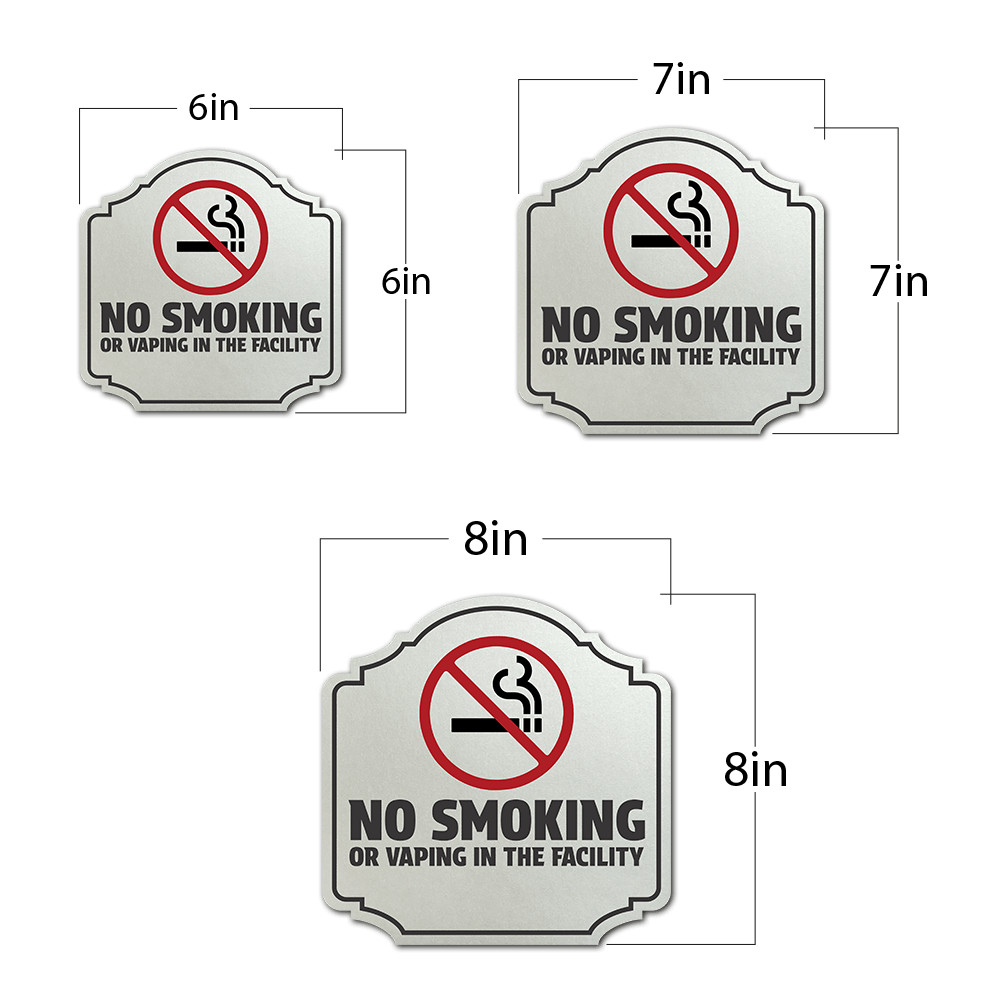 Heritage Plus No Smoking or Vaping in The Facility Wall or Door Sign