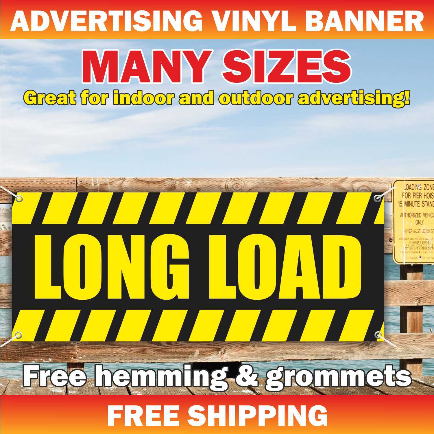 LONG LOAD Advertising Banner Vinyl Mesh Sign Poster oversize