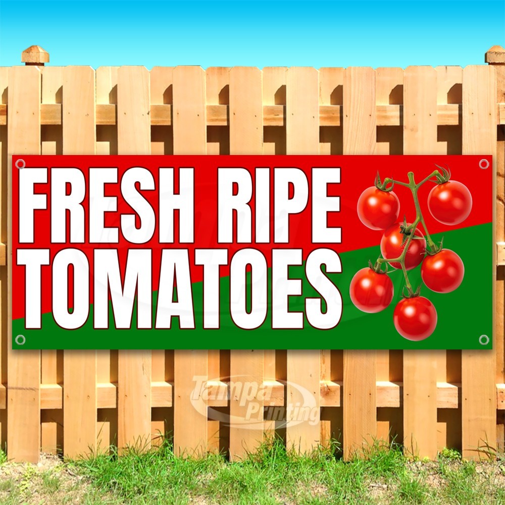 FRESH RIPE TOMATOES Advertising Food Farm Vinyl Banner Flag Sign USA SB11014