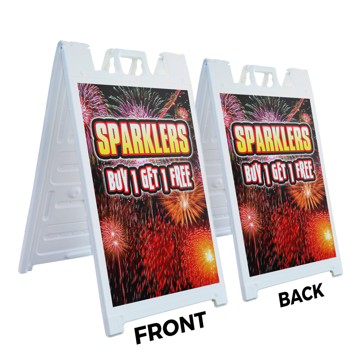 A-frame Sidewalk Sparklers Buy 1 Get 1 Free 24&Prime; x 36&Prime; Double Sided A-Frame Sidew