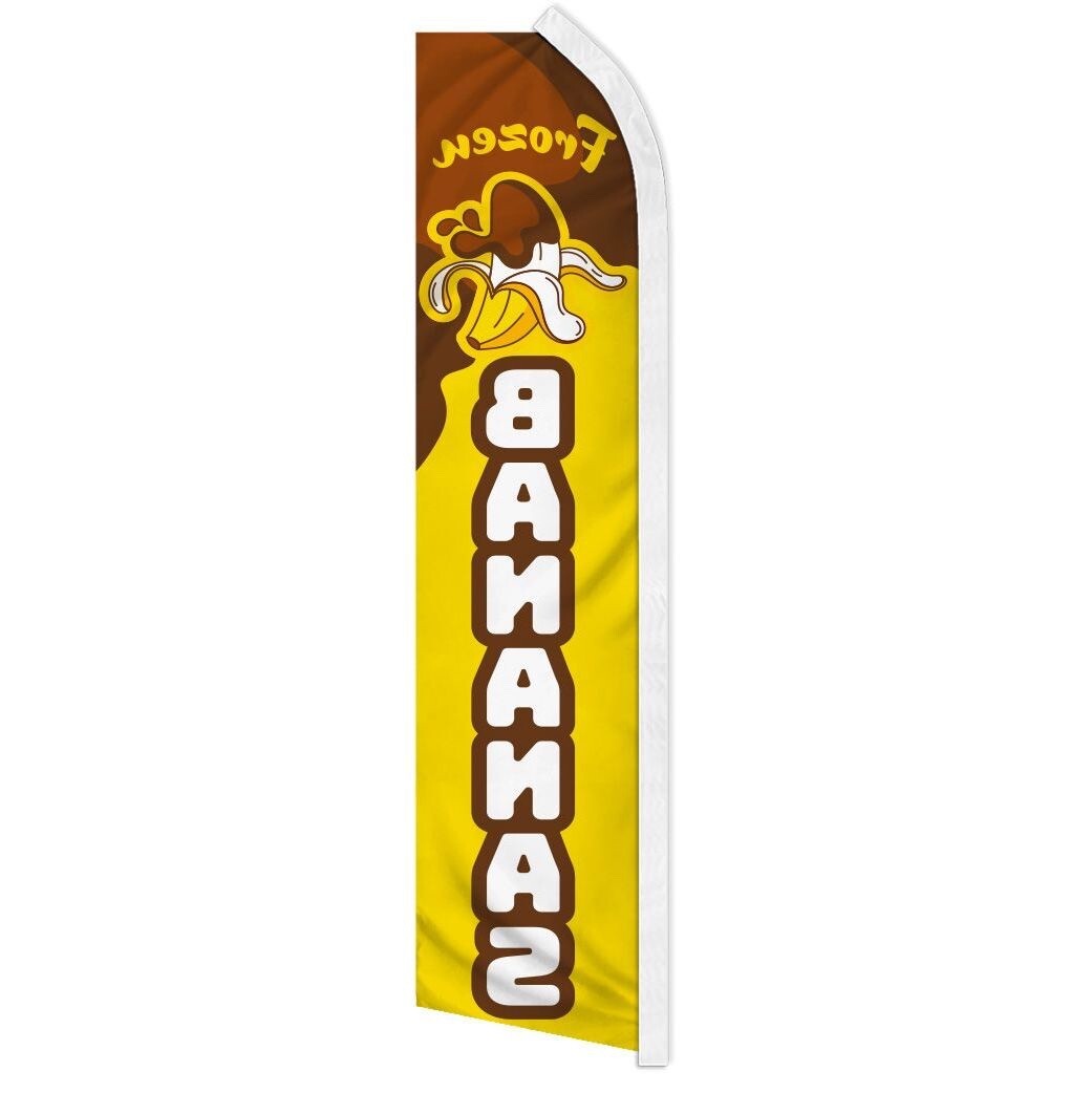 10 x « FROZEN BANANAS » advertising super flag swooper banner business sign treat