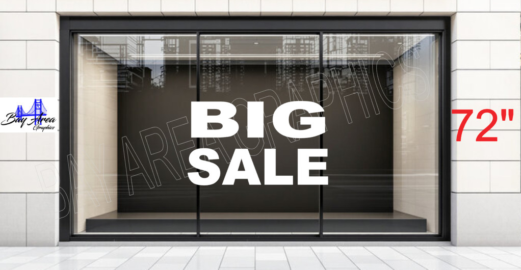 STORE BIG SALE SIGN VINYL DECAL WINDOW EXTERIOR WATERPROOF MADE WITH ORACAL 651