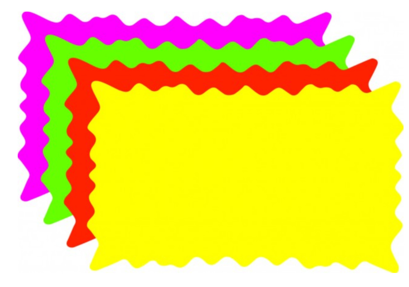 100 – 5&Prime; x 7&Prime; Ultra Glo Starburst Store Retail Signs 25 ea /color