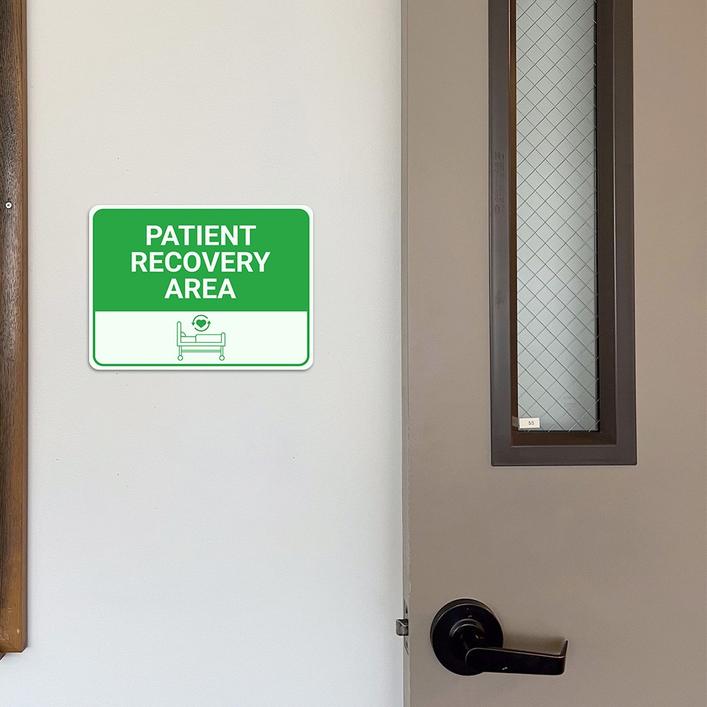 Classic Framed Plus Patient Recovery Area Door or Wall Sign