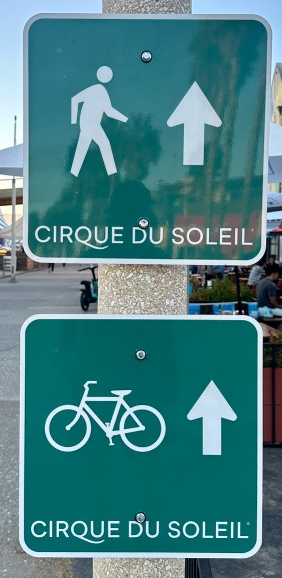 RARE ORIGINAL Cirque Du Soleil Production-Used Traffic Street Sign 2024 Kooza LA