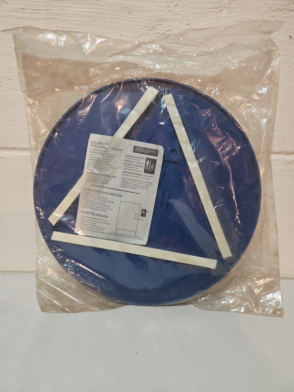 Unisex Handicap Restroom Sign (Blue) 12&Prime; Round