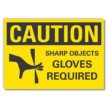 Lyle Lcu3-0149-Rd_10X7 Caution Sign, Self-Adhesive Vinyl, 7 In. H,