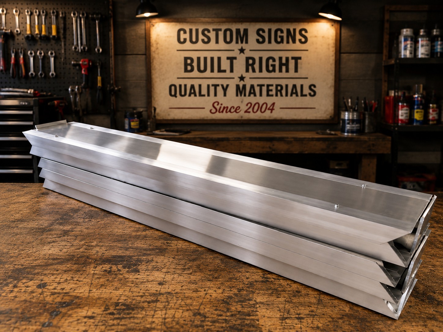 STK#261 2X6 Outdoor LED Lighted Sign Cabinet Kit Any Size Free Shipping