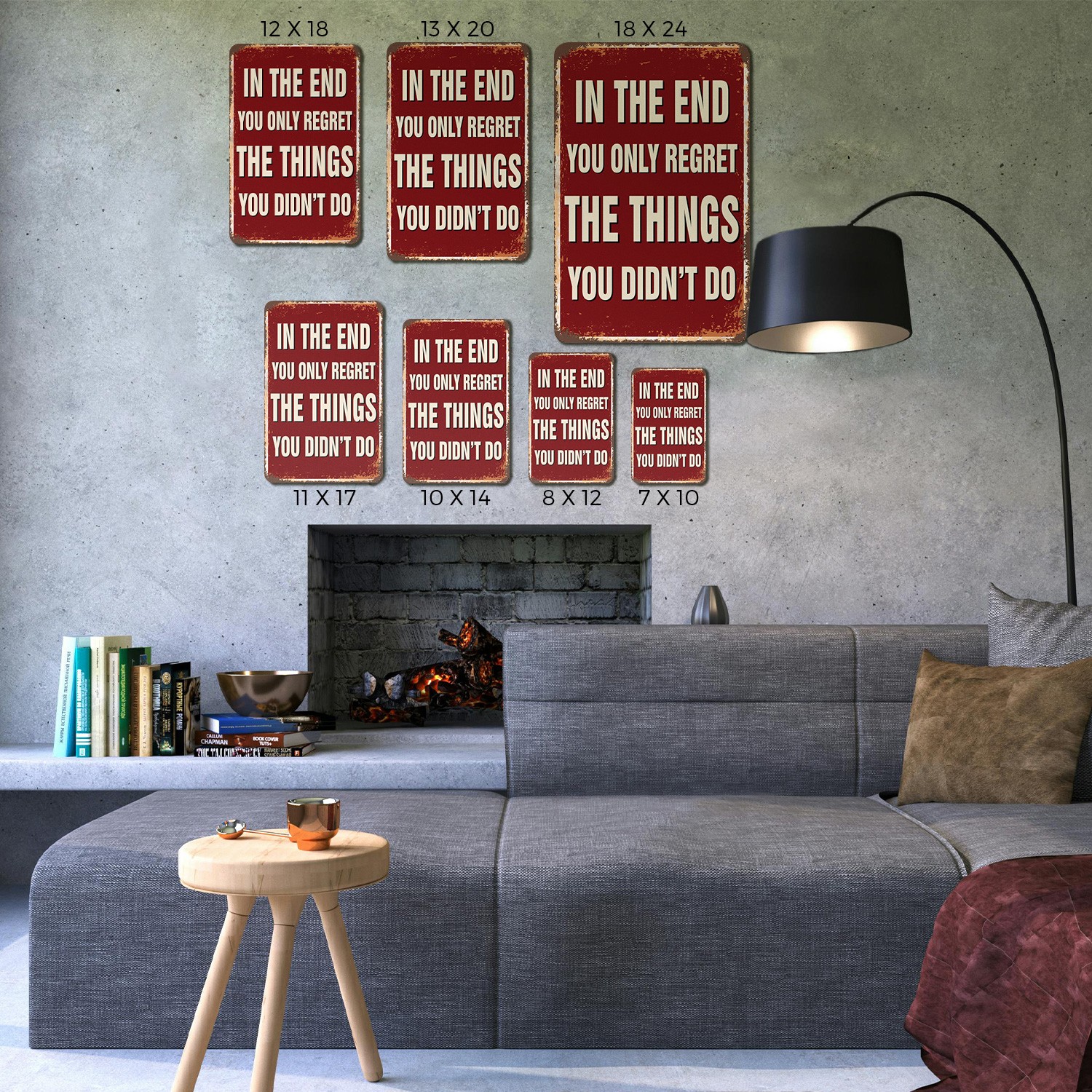 In The End You Only Regret The Things You Didn�t Do Vintage Style Sign Say Yes