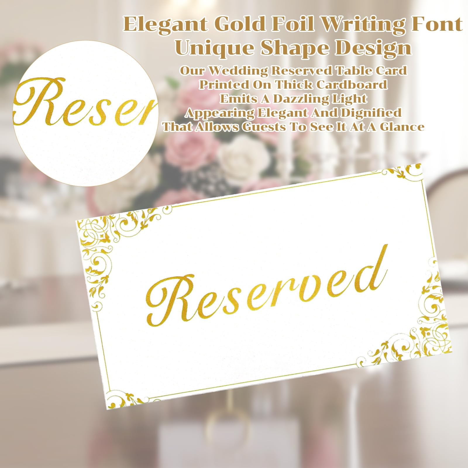Reserved Table Signs 20 Pack Table Number Holders Elegant Reserved Signs for …