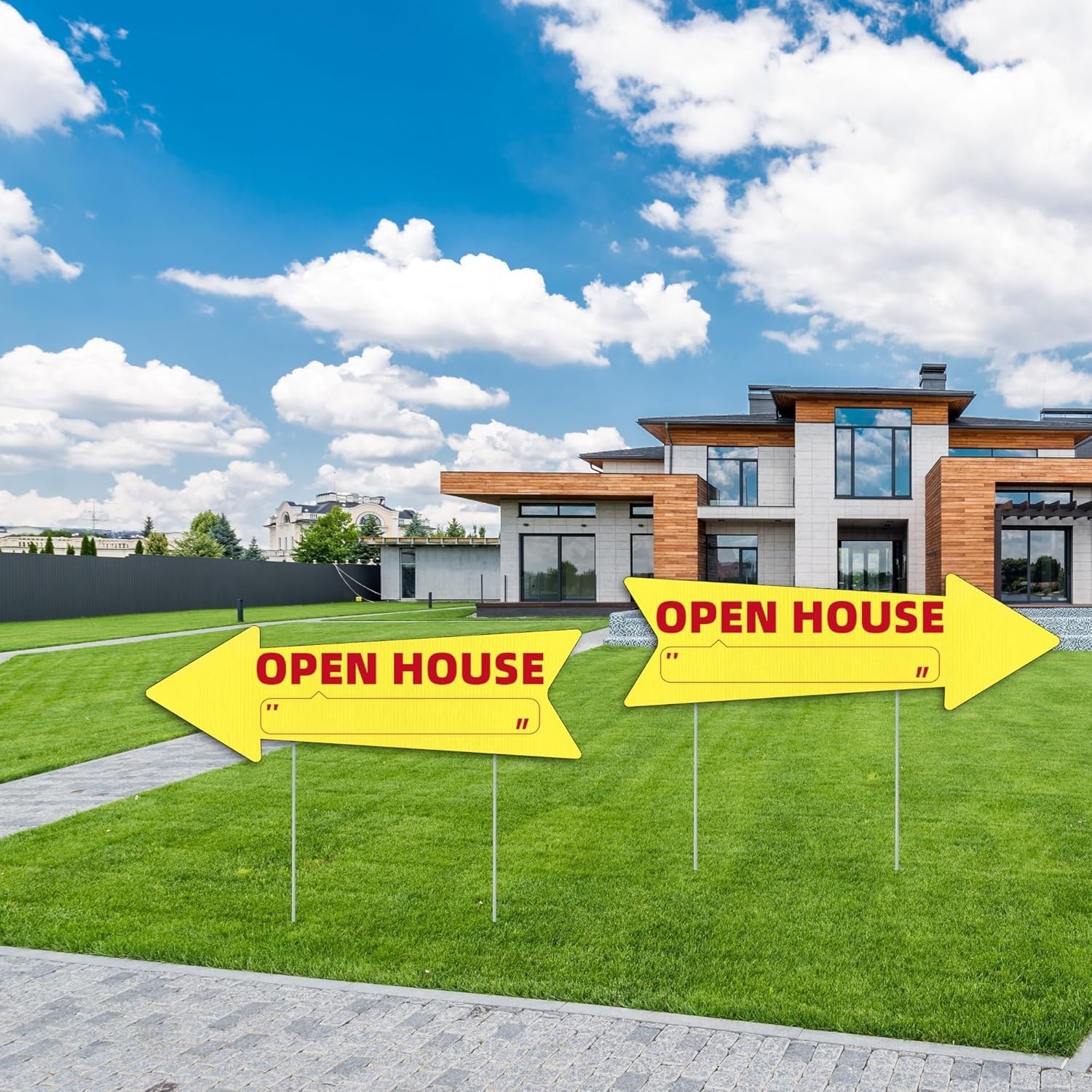 with Stakes-16 x 5 in Double Sided, Open House Real Estate Signs, Property Sa…