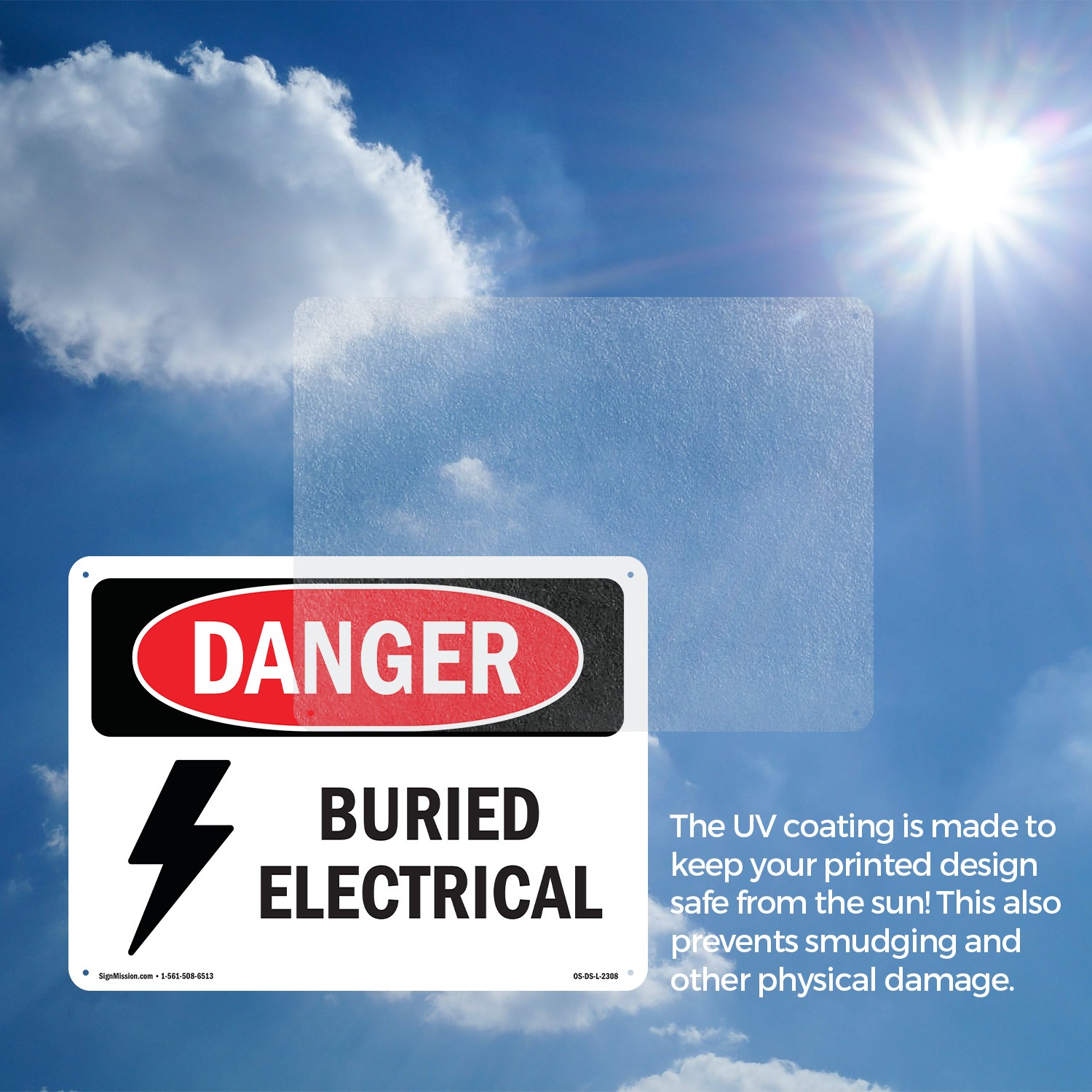 Buried Electrical OSHA Danger Sign Metal, Plastic, Or Decal – 5 or 10 Pack