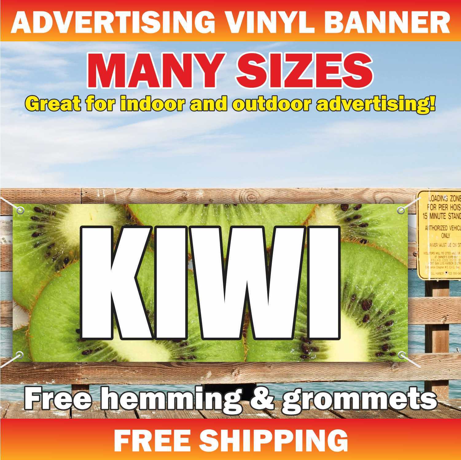 Kiwi Advertising Banner Vinyl Mesh Sign fresh fruits berry vegetables farm fresh