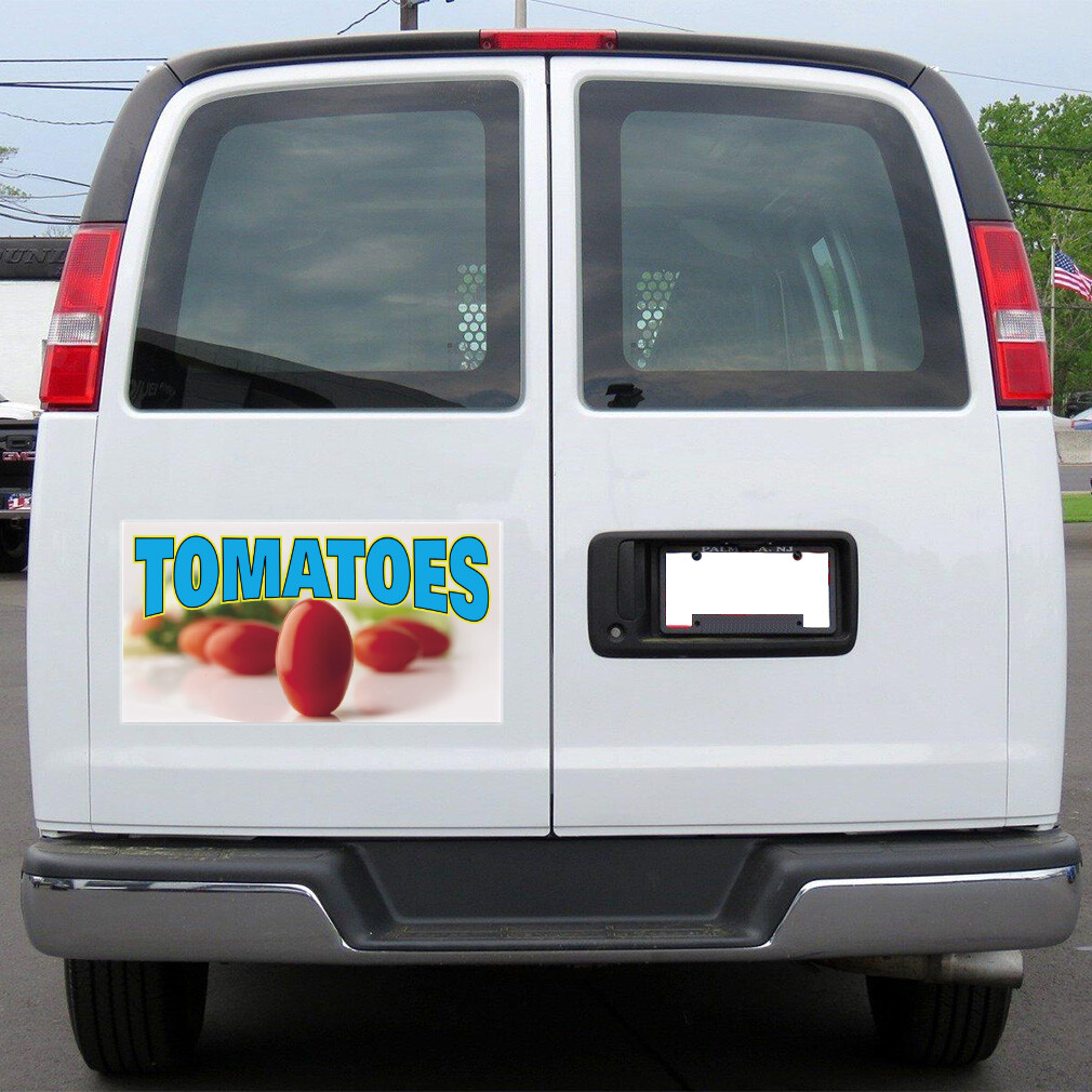 Car Magnet Set of 2 Tomatoes Outdoor Advertising Printing A Industrial Sign