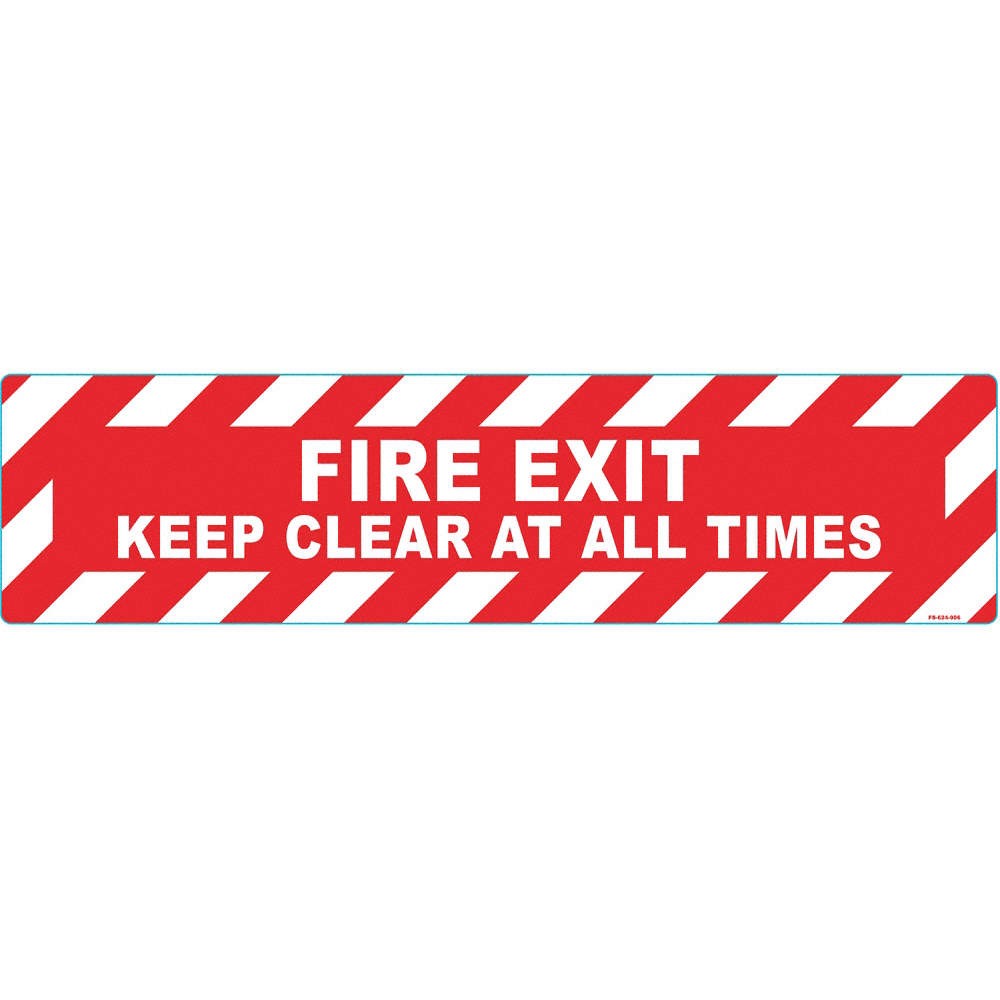STRANCO INC FS-624-906 Anti-Slip Floor Sign,6 in x 24 in,Vinyl 484P49