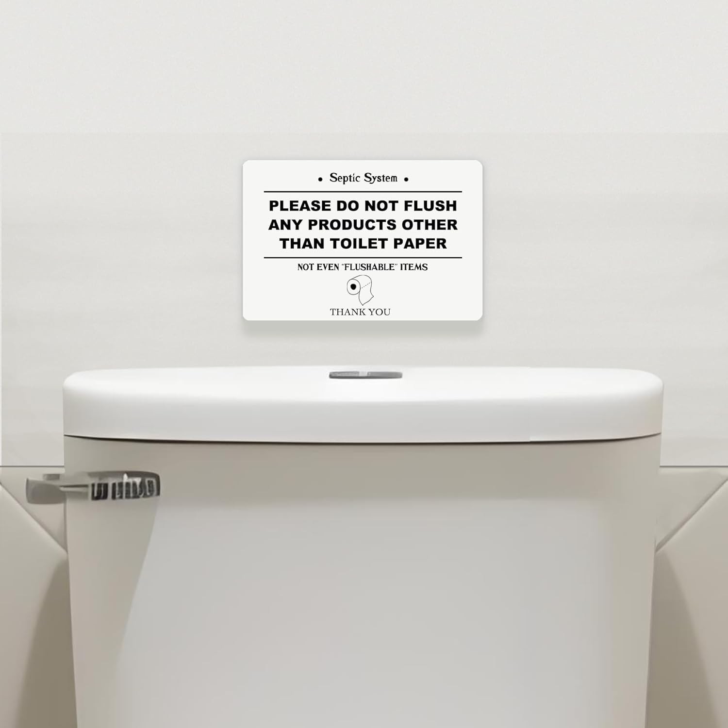 2 Pack Do Not Flush Sign for Bathroom, White Acrylic 4 x 6 Inch Do Not Flush Any