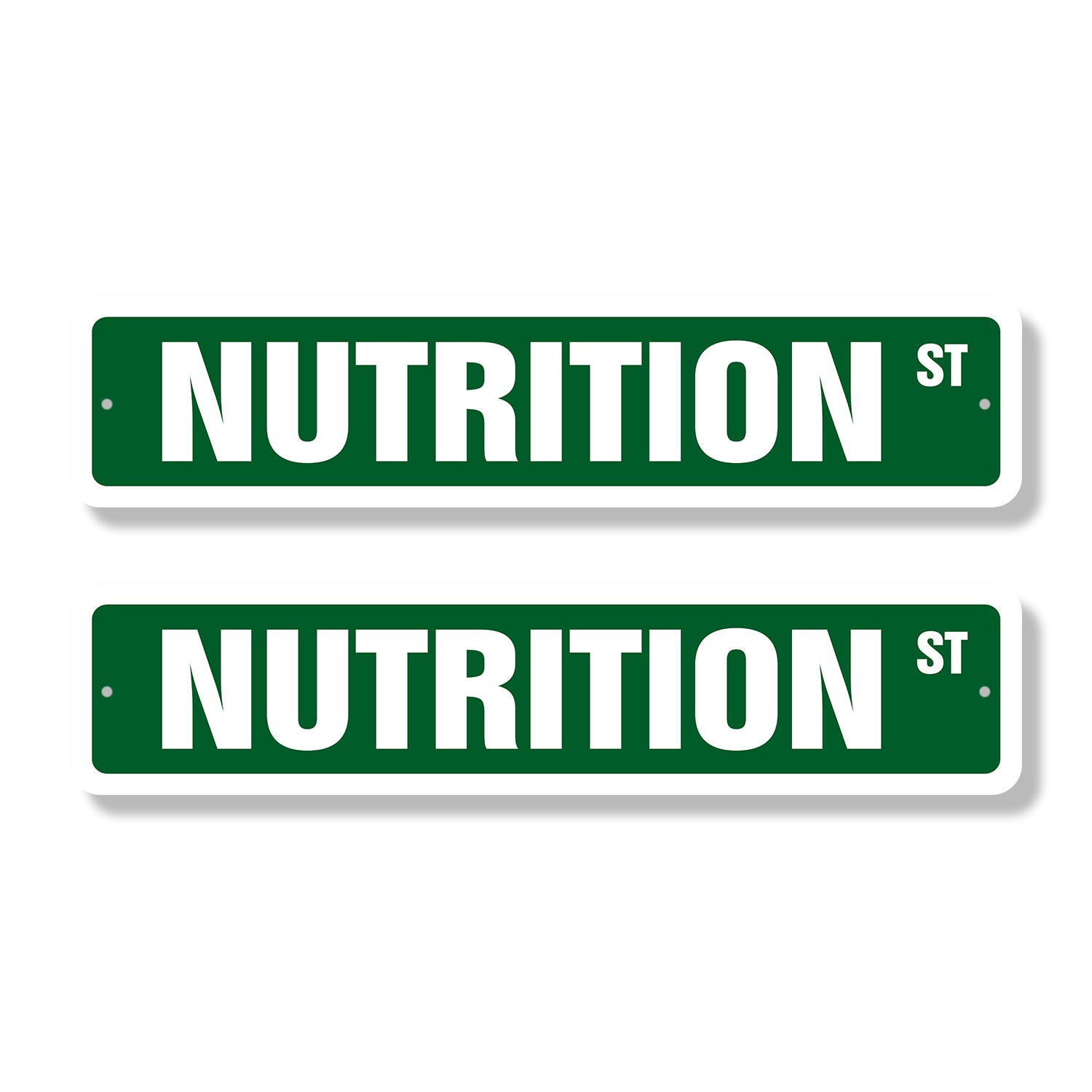 NUTRITION Street Sign (2 Pack) healthy eating dietary dietitian good
