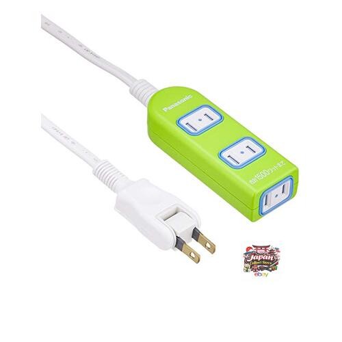 NEW Panasonic The Tap X 3-outlet 2m cord Green WHA2523GKP JP