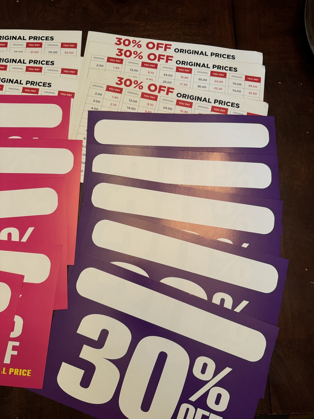 Up to 50% Percent Off Sign Bundle Pack30%, 40% & 50%,