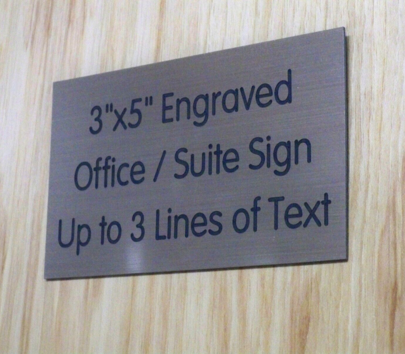 Custom Engraved 3×5 inch Copper Sign | Add Your Wording | with Adhesive Backing