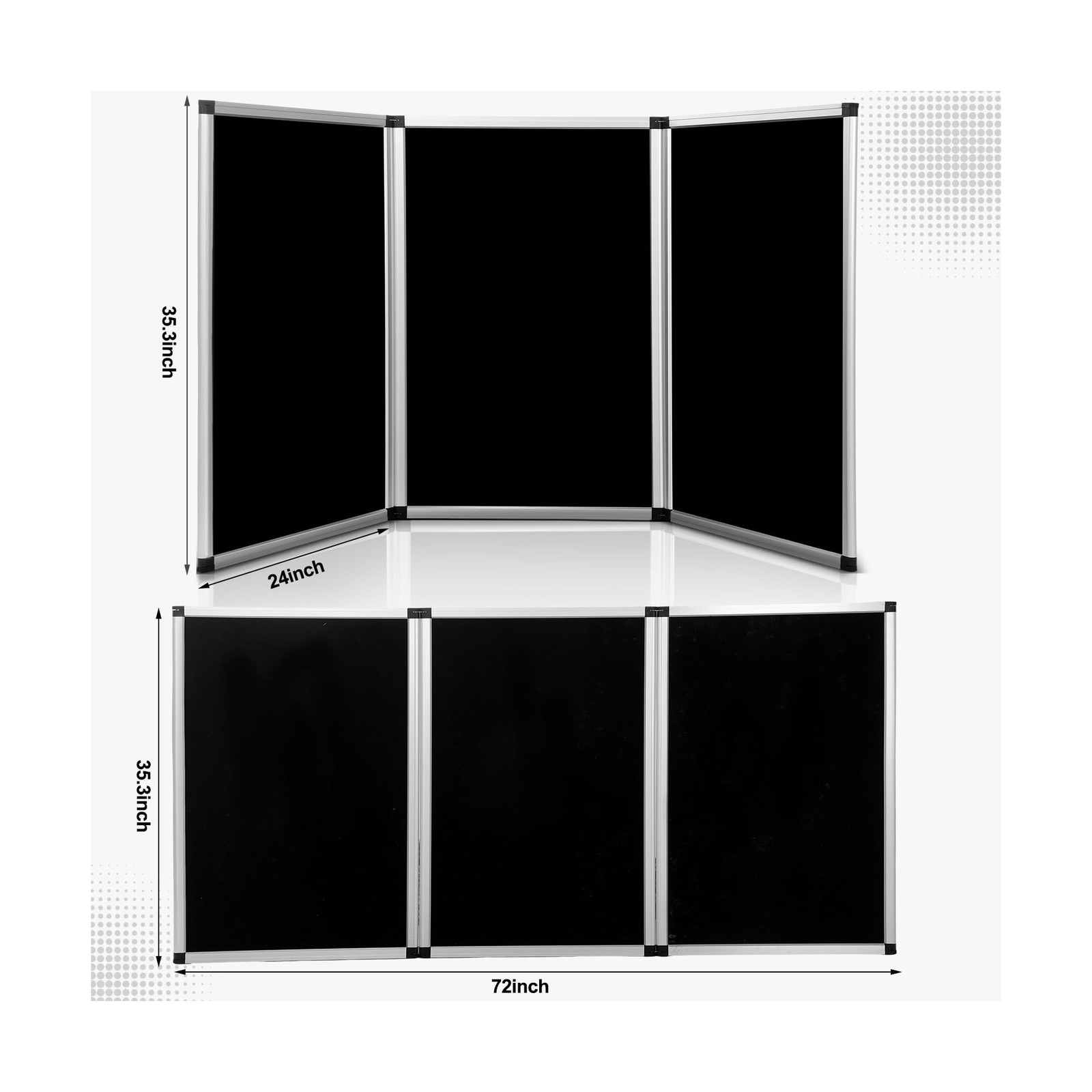Sherr 3 Panel Trade Show Presentation Board, 72 x 35.3 inches Tri Fold Displa…